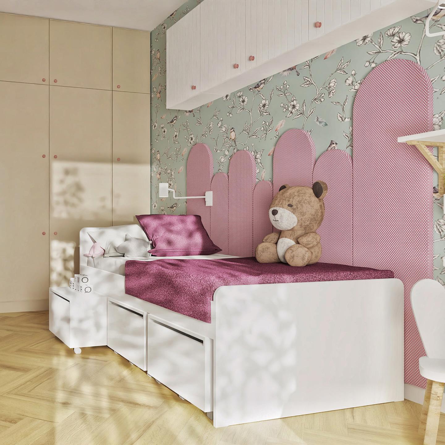 projekt wnętrza pokój dla dziewczynki