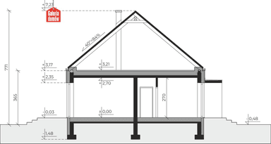 Przekrój Dom przy Olchowej 12