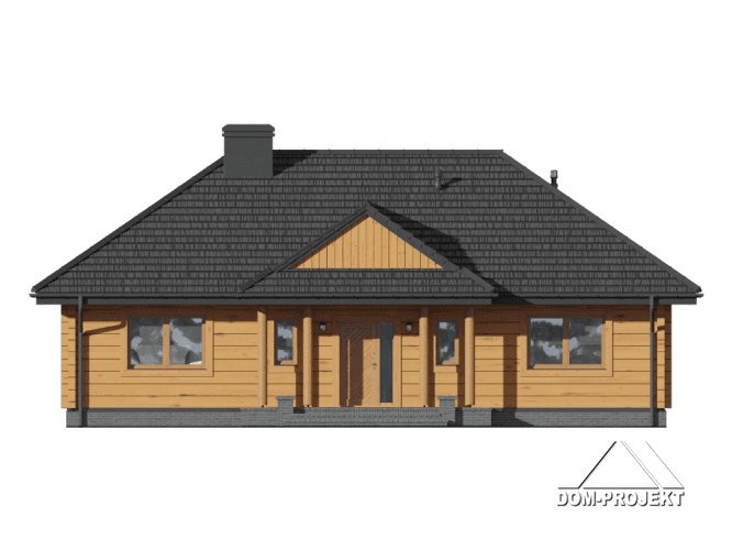 Elewacja frontowa w domu jednorodzinnym Chmielniki