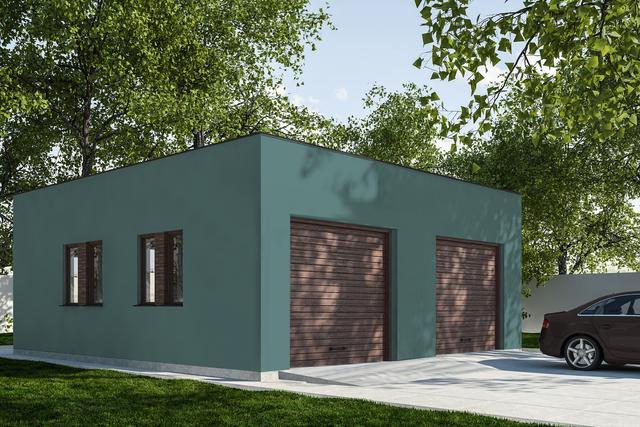 G315 - Budynek garażowy z wiatą