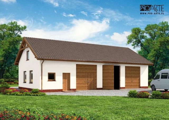 G206 budynek gospodarczy, szkielet drewniany