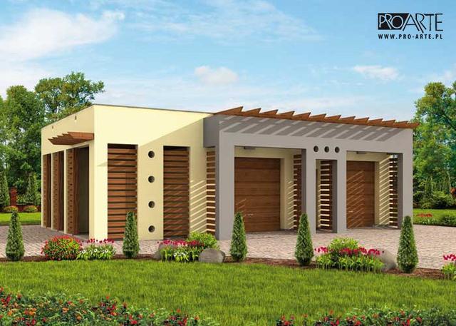 G253 garaż dwustanowiskowy z werandą