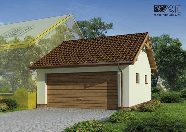 GP5 projekt budynku gospodarczego dostawianego