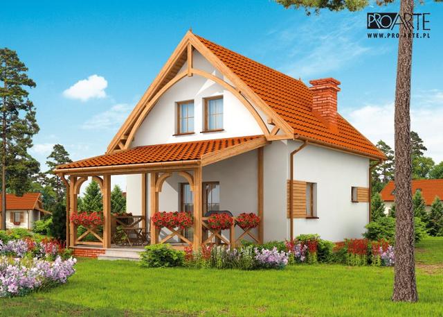 ORLEAN 3 dom letniskowy z poddaszem szkielet drewniany