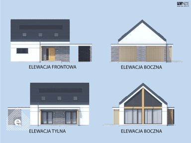 Elewacja domu z poddaszem Wels