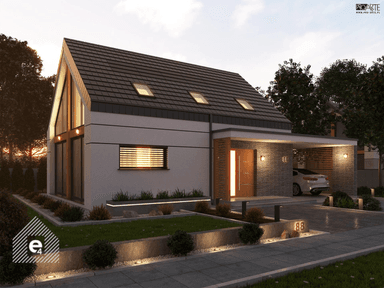 Widok na dom z poddaszem Wels