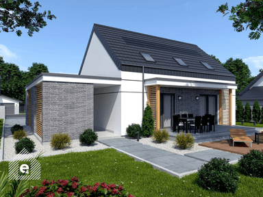 Wizualizacja projektu domu z poddaszem Wels