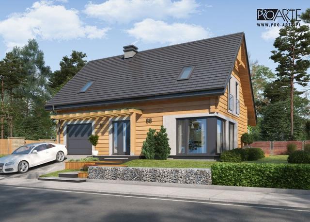 RIO 2 projekt domu z bali drewnianych