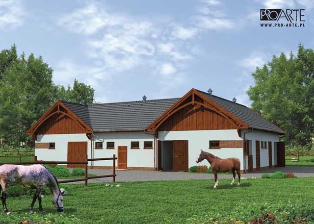 S30 Stajnia dla koni - 8 boksów