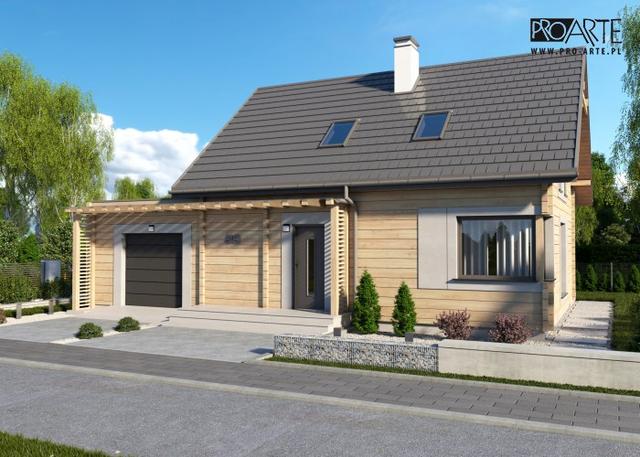 SEVILLA 3A bale drewniane z pojedynczym garażem