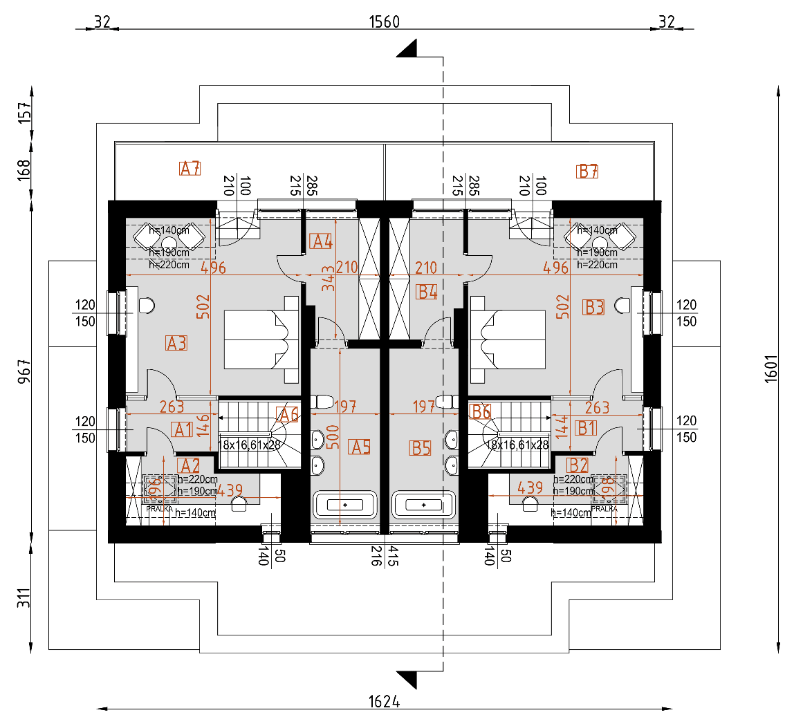 Poddasze budynek usługowo-mieszkalny D210