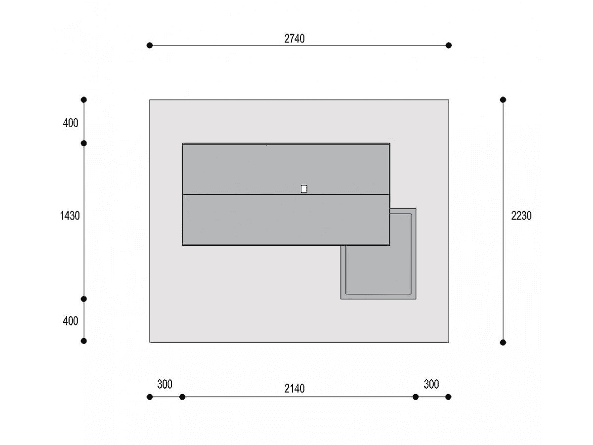 Usytuowanie na działce Dompasja 61 b