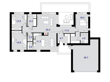 Rzut projektu Dompasja 61 b