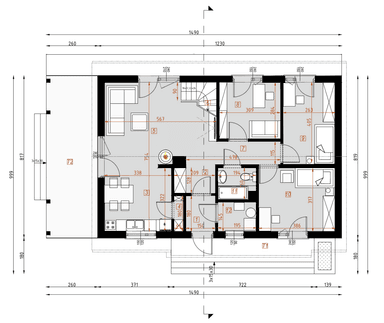 Parter D321 projekt i adaptacja do działki