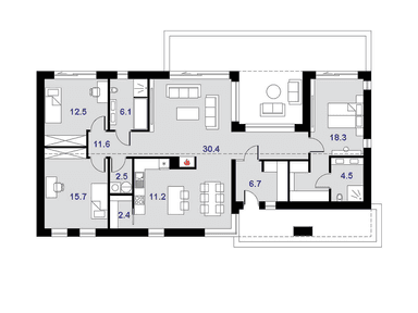 Rzut parteru Dompasja 61