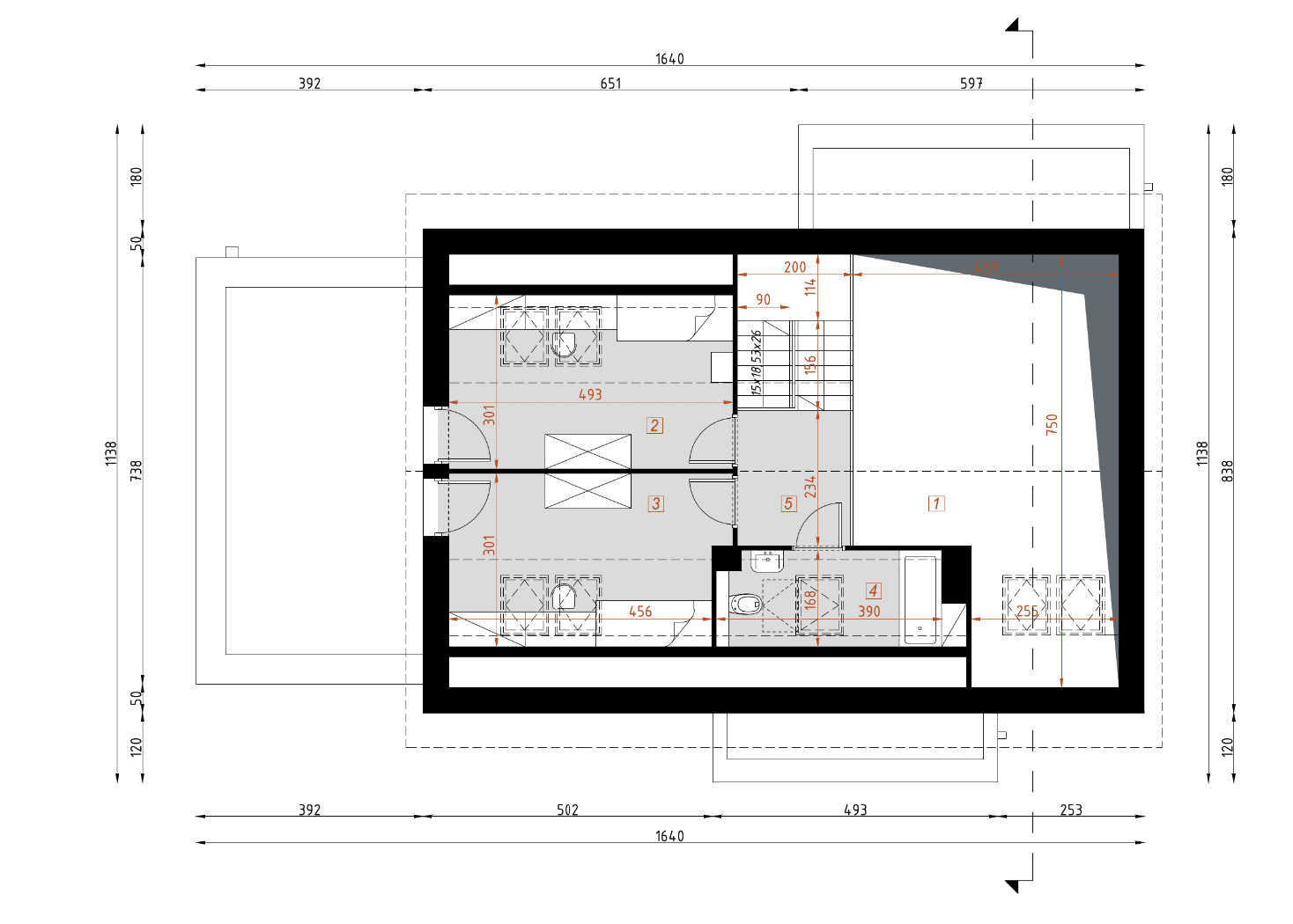 Rzut poddasza D316 B