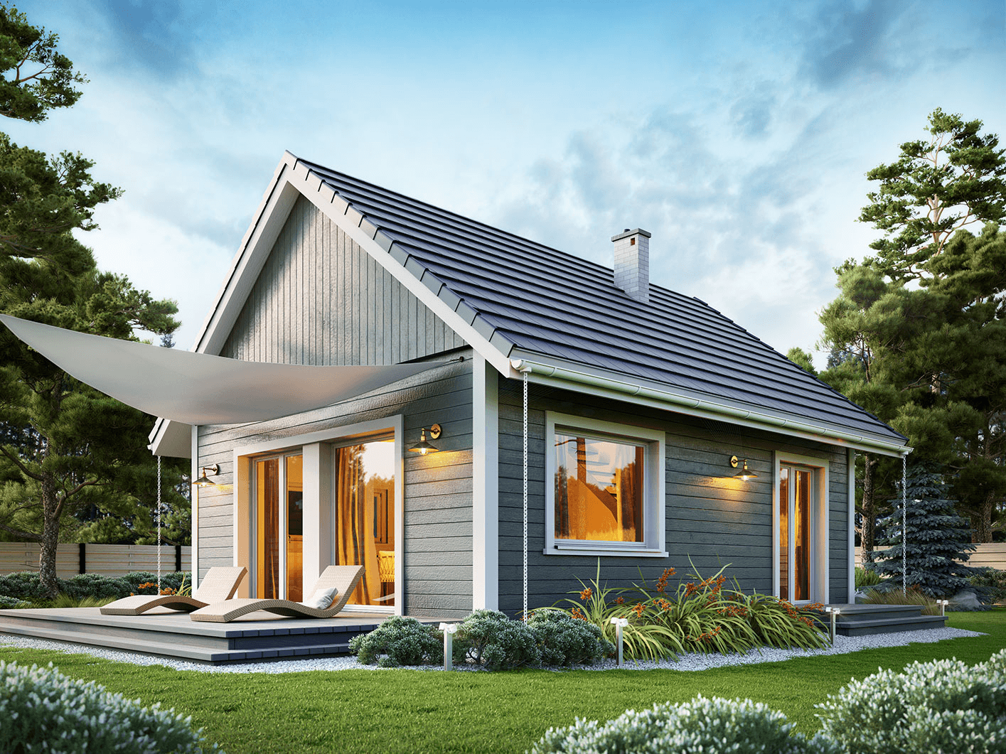 Projekt domu jednorodzinnego Erna drewniana