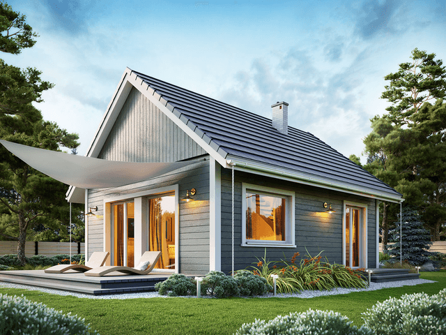 Projekt domu jednorodzinnego Erna drewniana