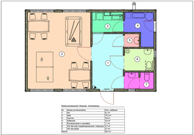 Rzut parteru projekt gotowy kontenera świetlica wiejska
