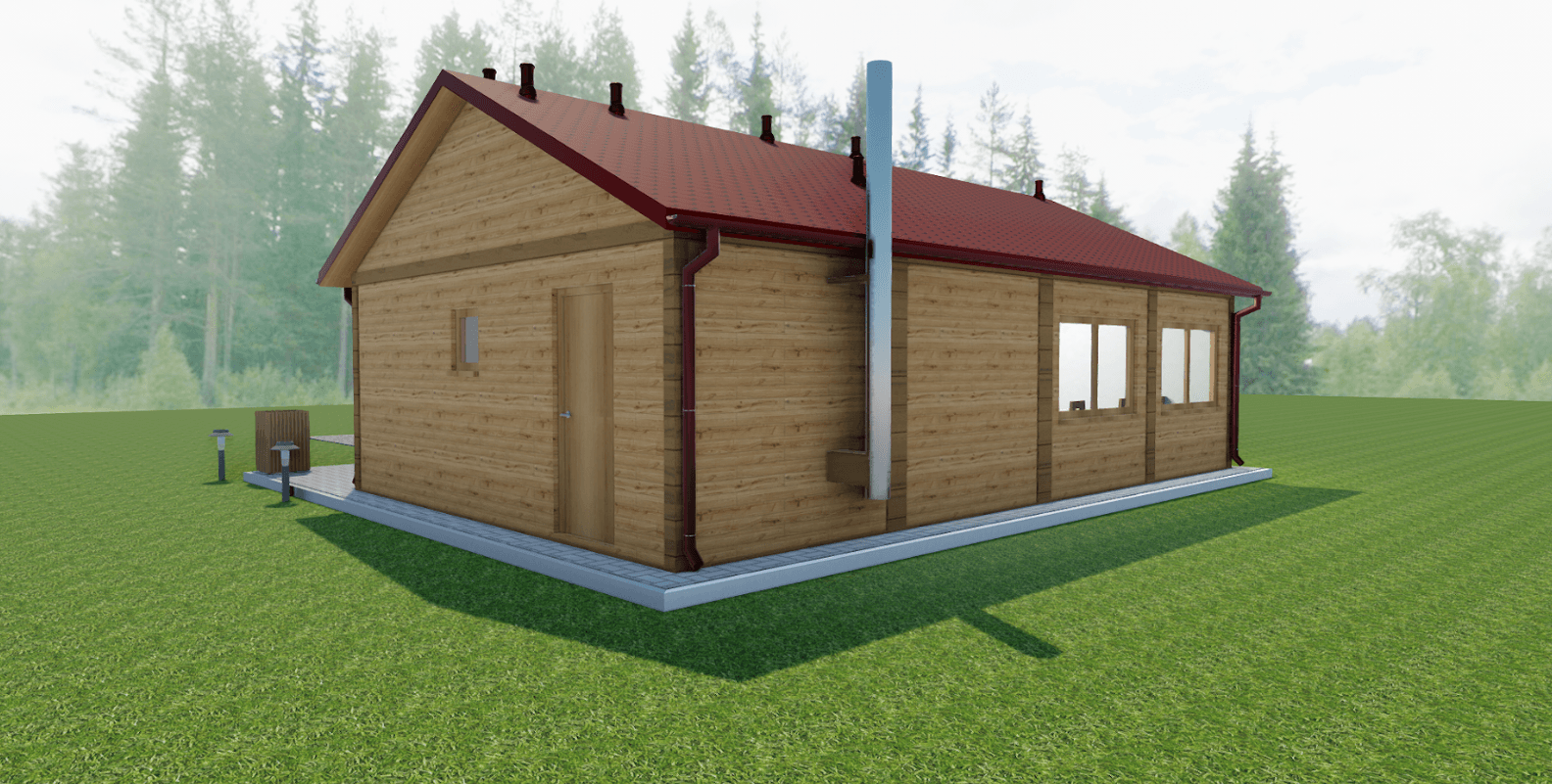 Kontener 7 - projekt świetlicy w zabudowie kontenerowej