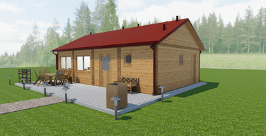 Projekt świetlicy wiejskiej w zabudowie kontenerowej