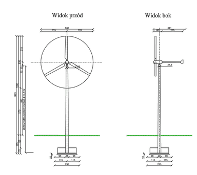 Gotowy projekt turbiny wiatrowej