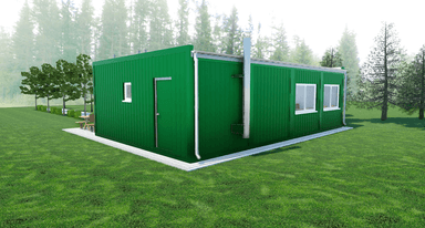 Kontener, projekt gotowy świetlicy wiejskiej