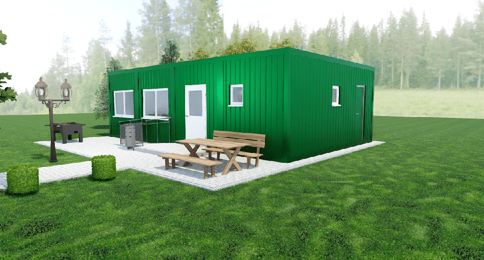 Projekt gotowy kontener - świetlica wiejska