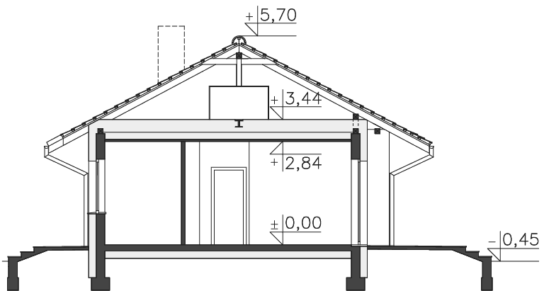 Przekrój domu Royan IV