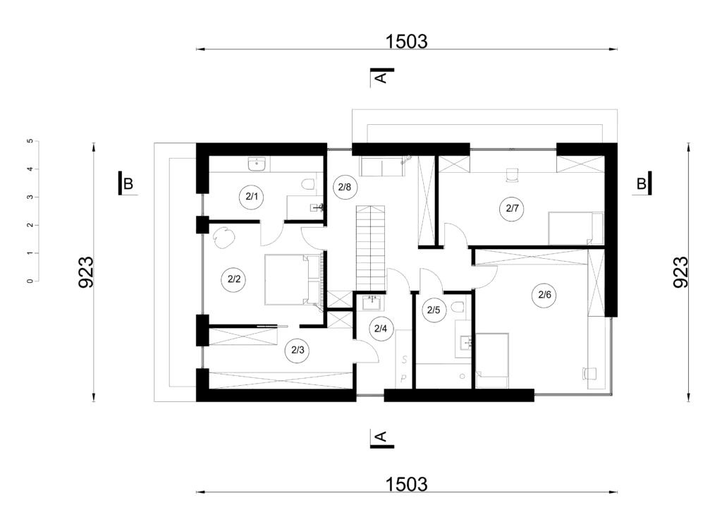 Piętro dom piętrowy A-70