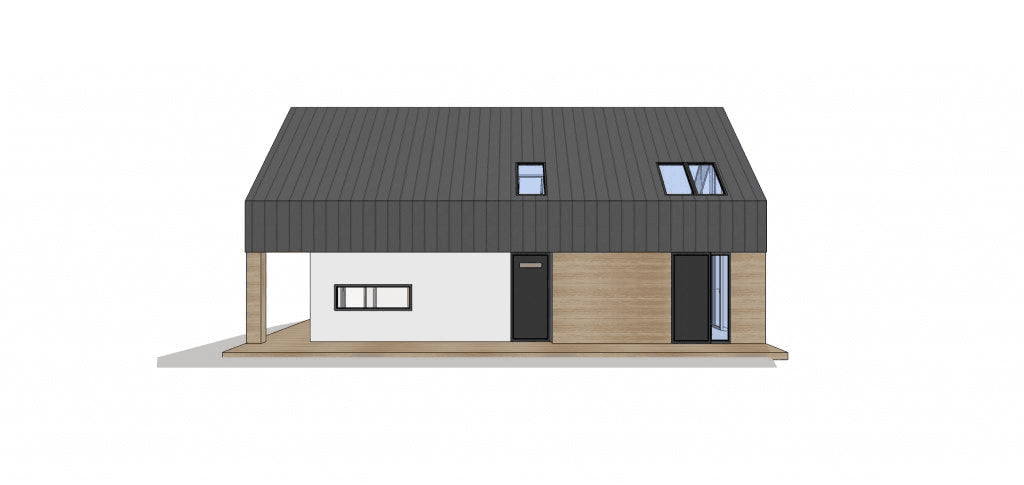 Elewacja boczna projekt domu W-27