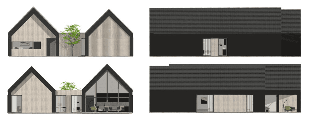 Elewacje projekt domu jednorodzinnego A-51