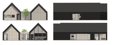 Elewacje projekt domu jednorodzinnego A-51