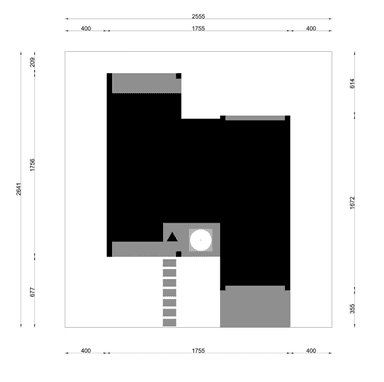 Usytuowanie na działce projektu domu A-51
