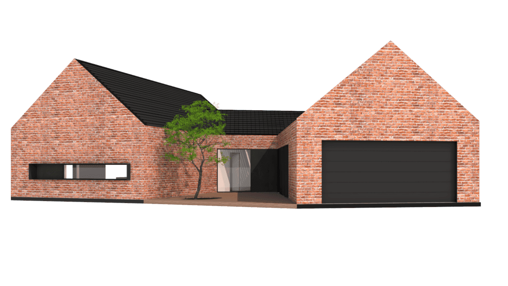 Elewacja frontowa projektu domu A-57