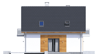 Elewacja lewa domu jednorodzinnego Baset 1