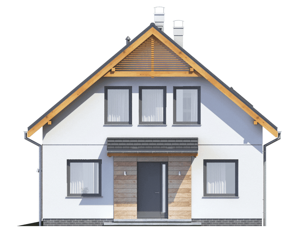 Elewacja frontowa domu jednorodzinnego Baset 7