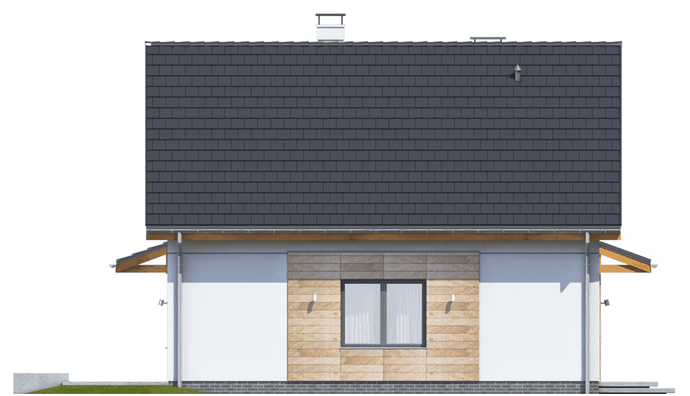 Elewacja lewa domu jednorodzinnego Baset 7