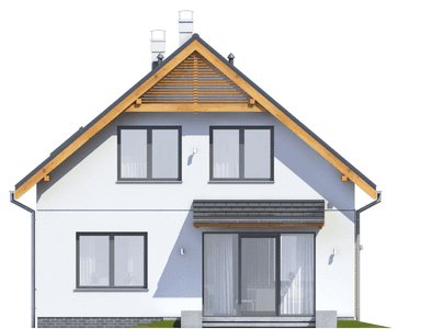 Elewacja tylna domu jednorodzinnego Baset 7