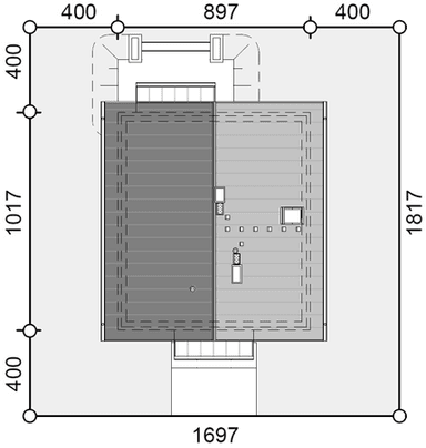 Usytuowanie budynku jednorodzinnego Baset 7 na działce