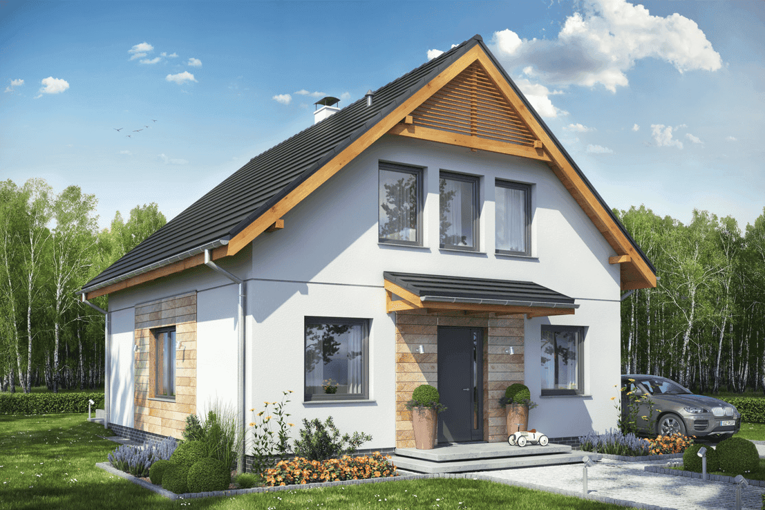 Wizualizacja domu jednorodzinnego Baset 7