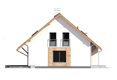 Elewacja prawa domu jednorodzinnego Bocian 4