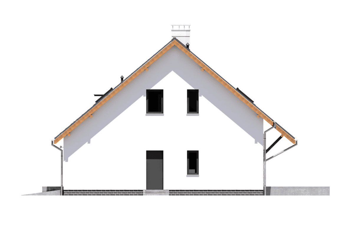 Elewacja lewa domu jednorodzinnego Bocian 4