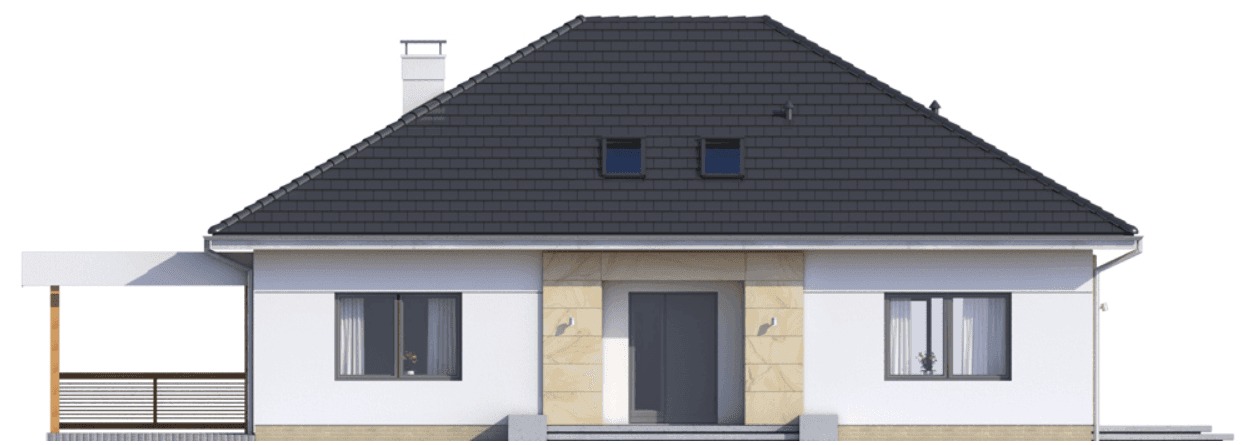Elewacja frontowa domu jednorodzinnego Heros 4