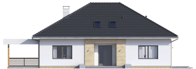 Elewacja frontowa domu jednorodzinnego Heros 4