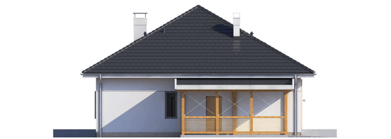 Elewacja tylna domu jednorodzinnego Heros 4