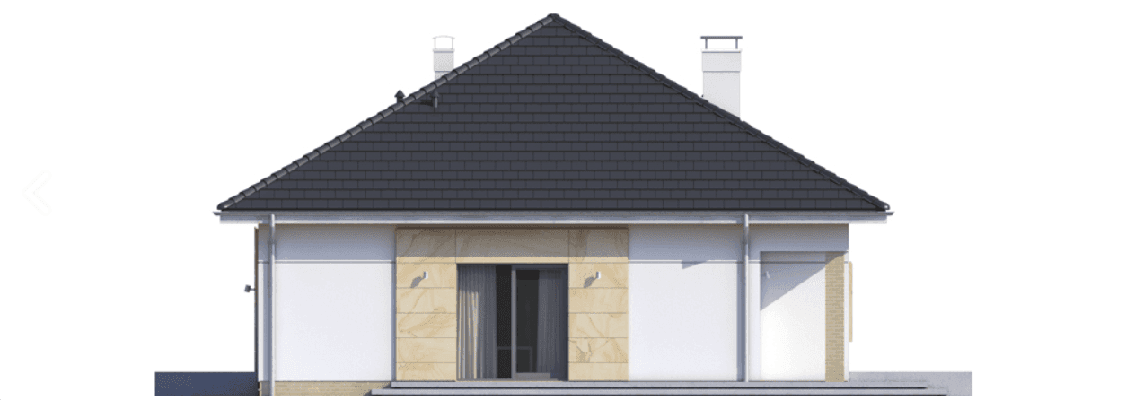 Elewacja lewa domu jednorodzinnego Heros 4