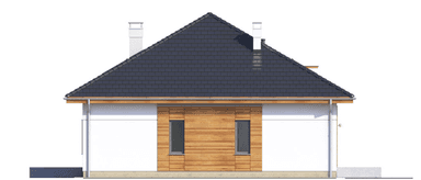 Elewacja tylna domu jednorodzinnego Heros bez garażu