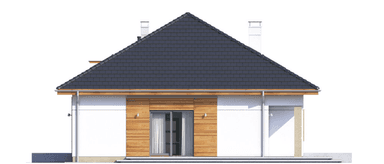 Elewacja lewa domu jednorodzinnego Heros bez garażu