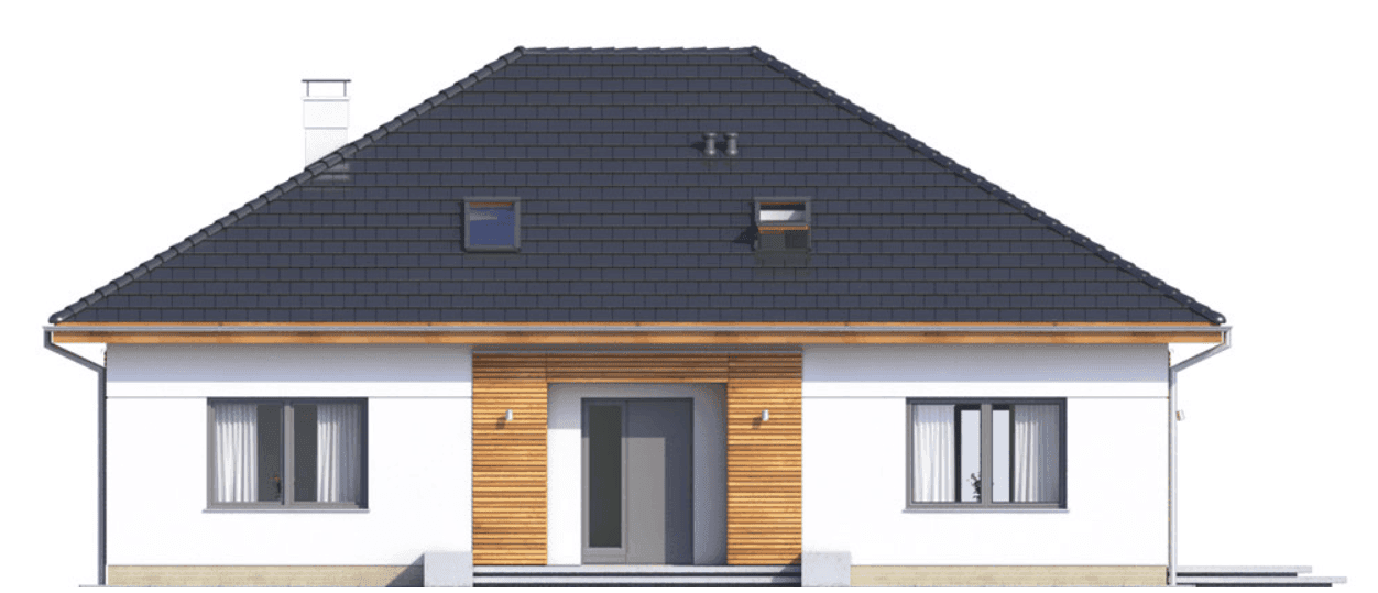 Elewacja frontowa domu jednorodzinnego Heros bez garażu